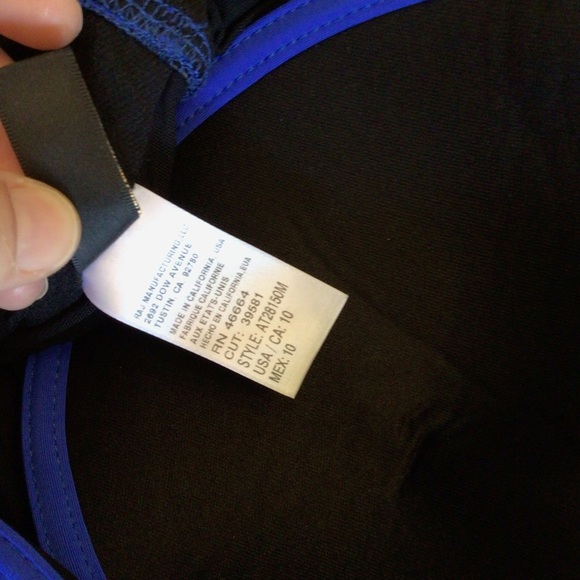 Athena Womens Electric Blue Twist Tie Front Tankini Top Size 10 - Picture 7 of 10